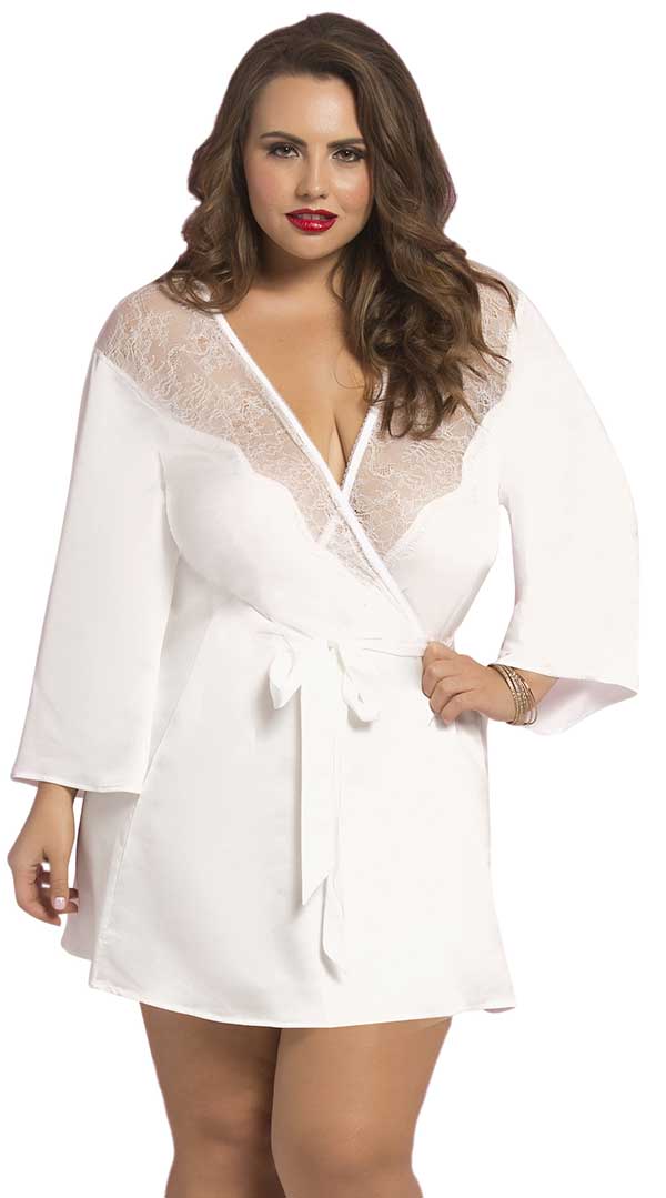 Satin & Eyelash Robe