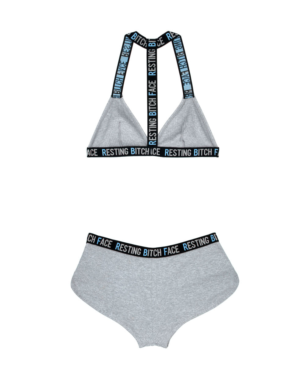 RBF Bralette and Retro Shorts: Unleash Your Inner Sassiness with this Stylish Set!