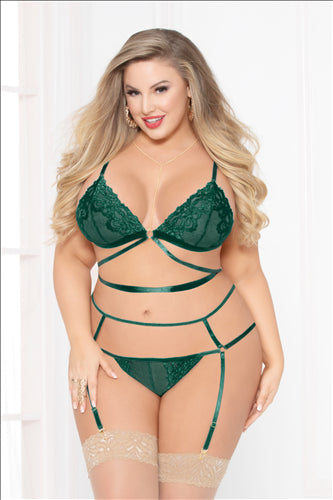 Goddess Lace Triangle Bra Set