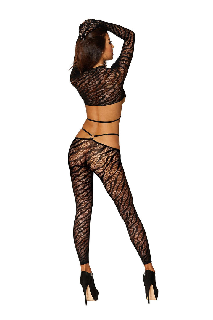 Zebra Queen Fishnet Bodystocking Set