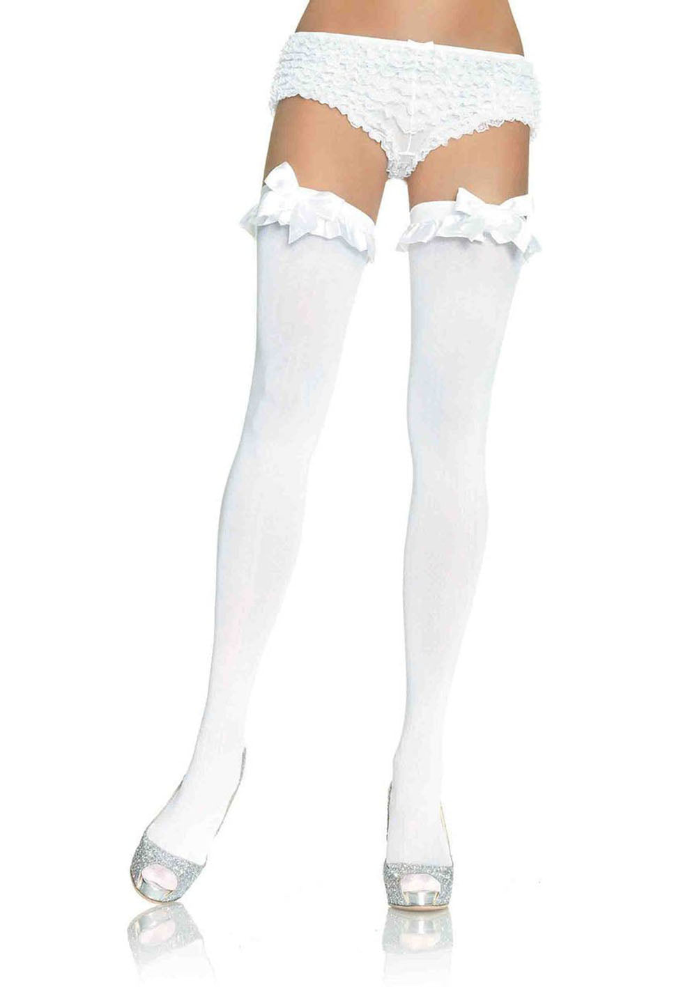 Seductive Satin Ruffle Thigh Highs: Flirty, Fabulous, and Empowering!