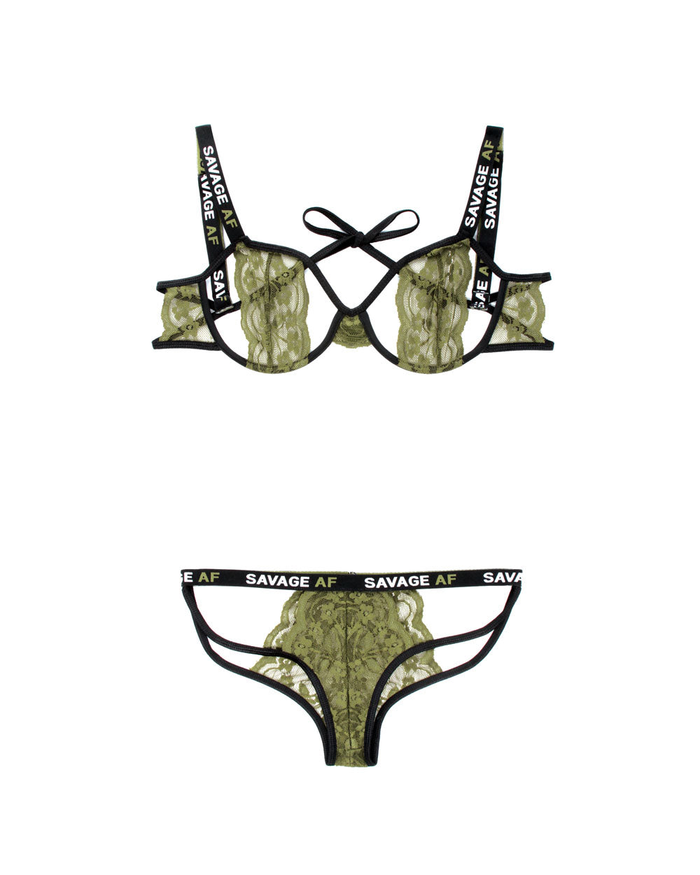 Savage AF Lace Lingerie Set: Queen-like comfort, support, and sexiness in one ??