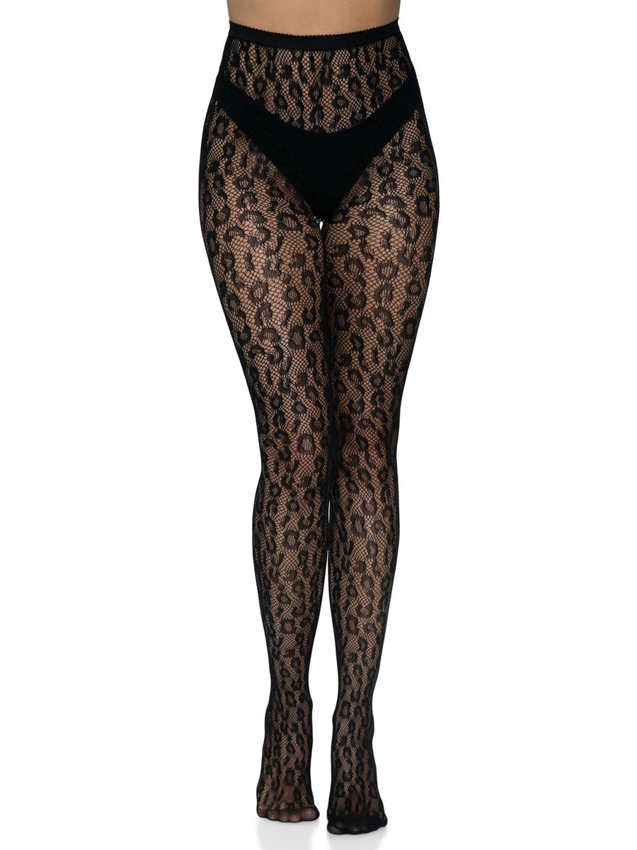 Leopard Net Tights