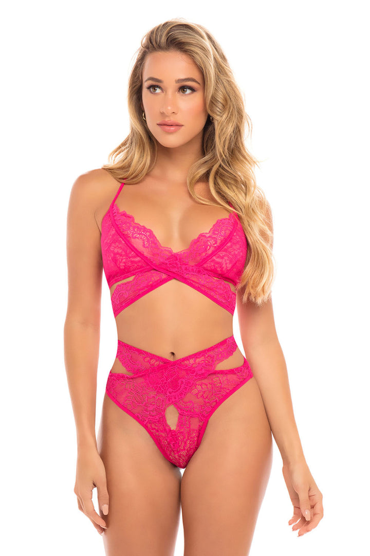 Charlena Lace Wraparound Bra Set: Daringly Sexy and Alluring Lingerie for Confidence and Seduction.