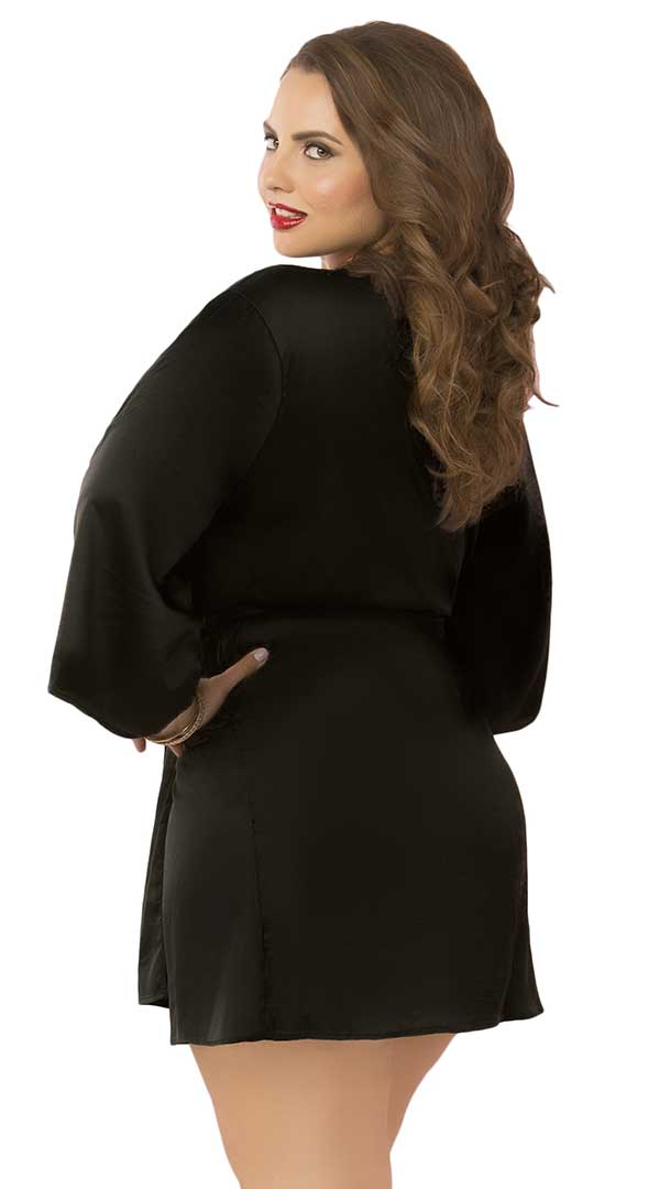Satin & Eyelash Robe